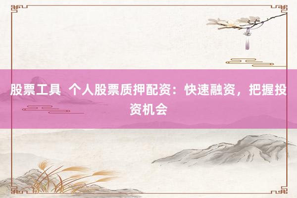 股票工具  个人股票质押配资：快速融资，把握投资机会