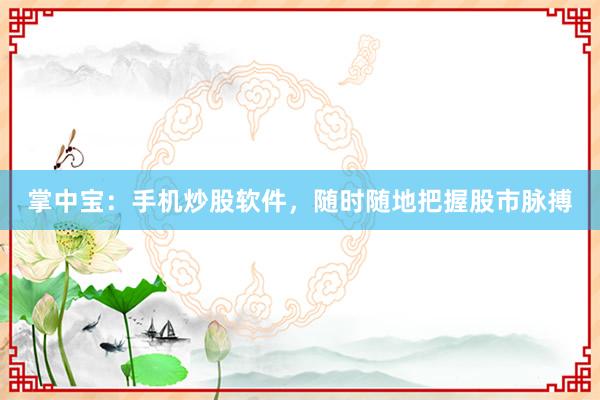 掌中宝:手机炒股软件,随时随地把握股市脉搏