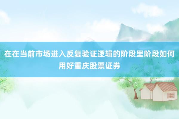 在在当前市场进入反复验证逻辑的阶段里阶段如何用好重庆股票证券