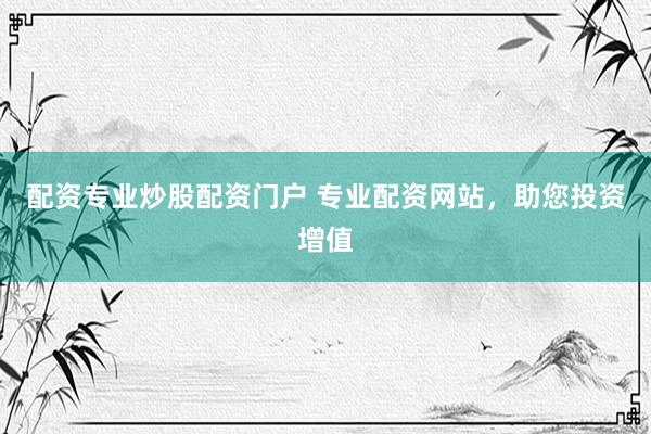 配资专业炒股配资门户 专业配资网站，助您投资增值