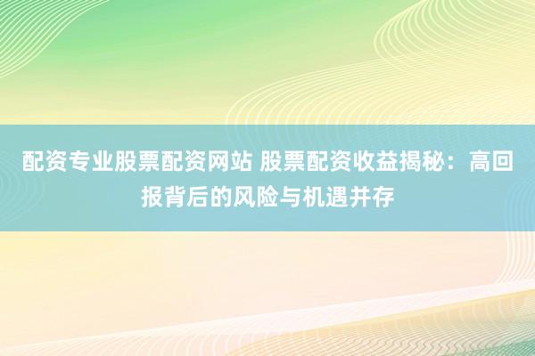 配资专业股票配资网站 股票配资收益揭秘：高回报背后的风险与机遇并存